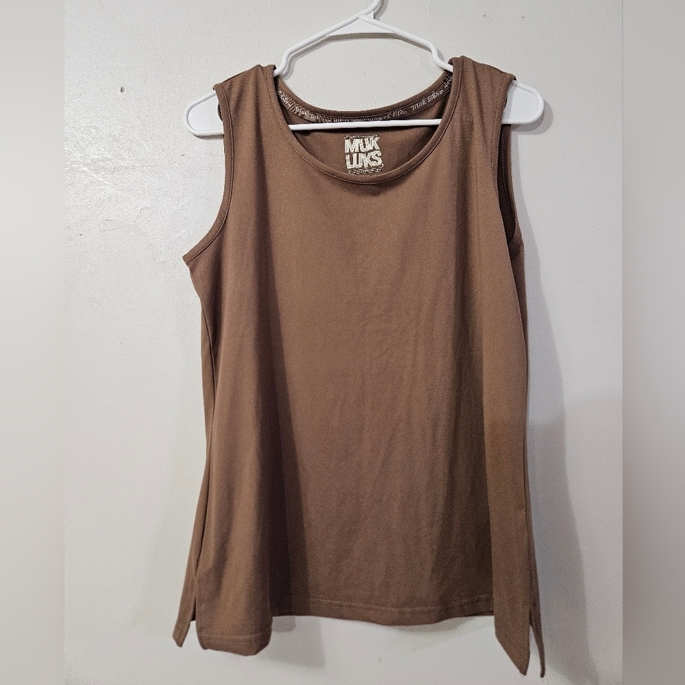 Muk Luks Women's Brown Tank Top!